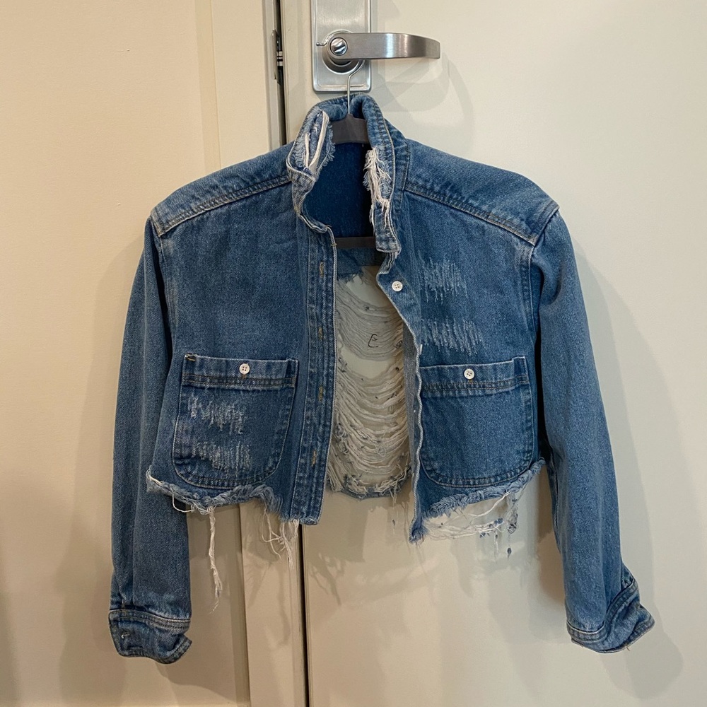 LF Vintage Distressed Denim Jacket